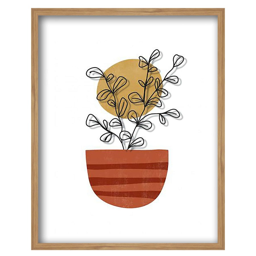 Wall Art * | Tracey Boyd Glass Framed Abstract Plant Print, 17 21 Online