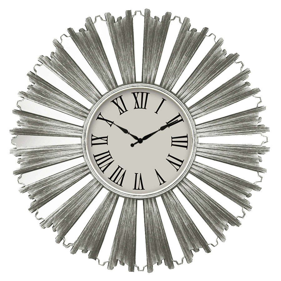 Clocks * | 23D Distressed Silver Studio C Online