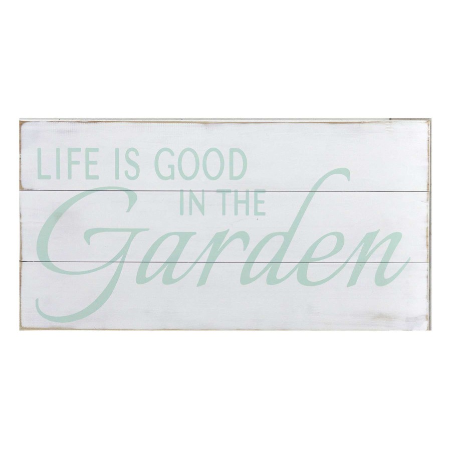 Wall Art * | Grace Mitchell Life Is Good In The Garden Wall Sign, 24 12 Offering Discounts