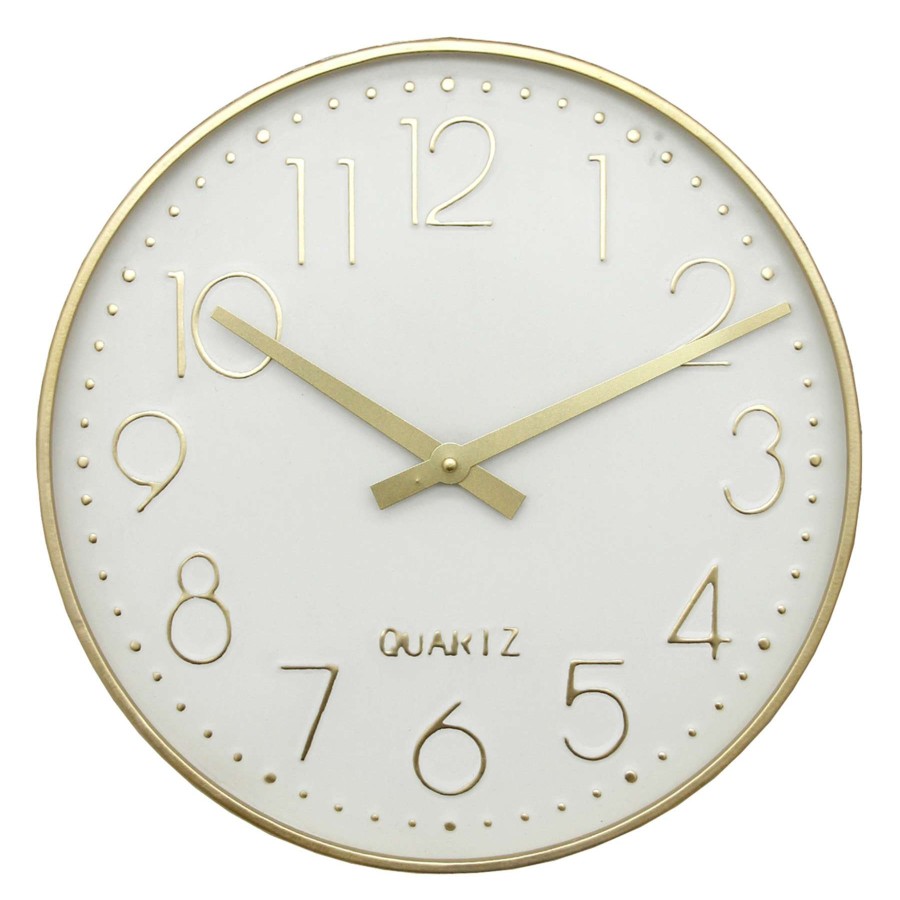 Clocks * | Metal Round Wall Clock, 16 Latest Fashion