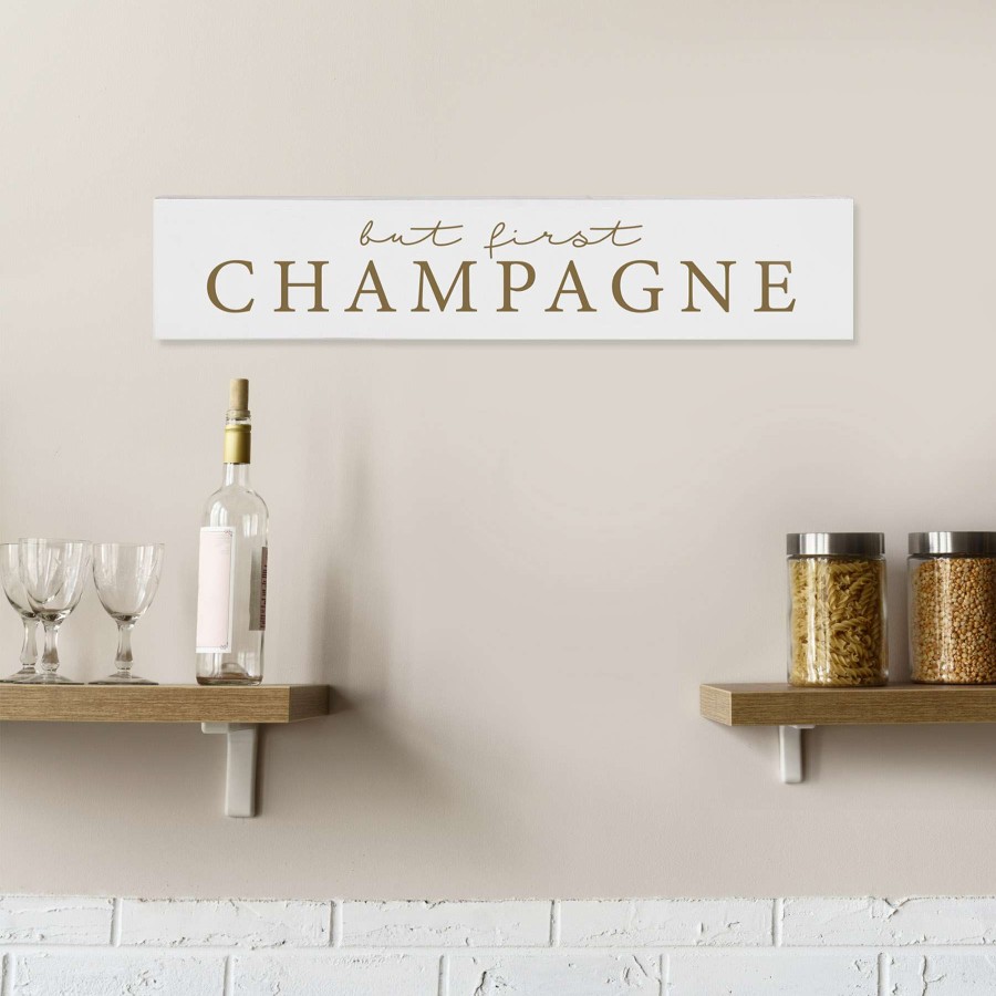 Wall Art * | 36X7 But First Champagne Wall Art Best Quality