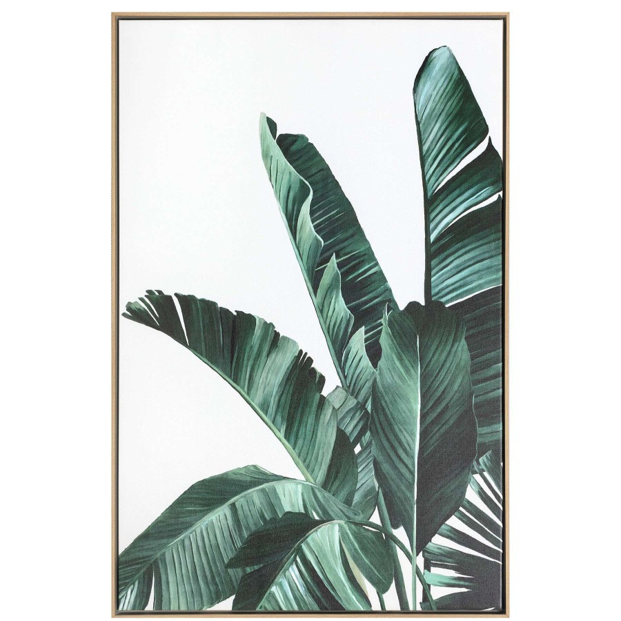 Wall Art * | 24X36 Framed Botanical Leaf Canvas Wall Art Online Discount