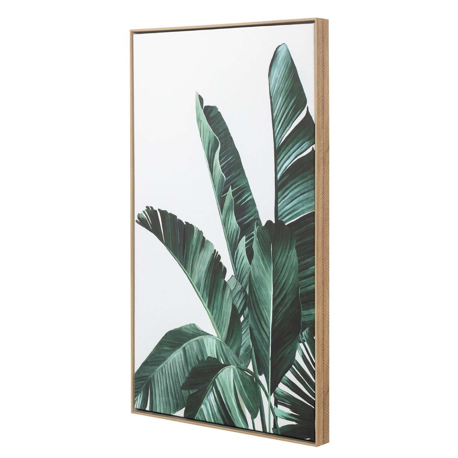 Wall Art * | 24X36 Framed Botanical Leaf Canvas Wall Art Online Discount