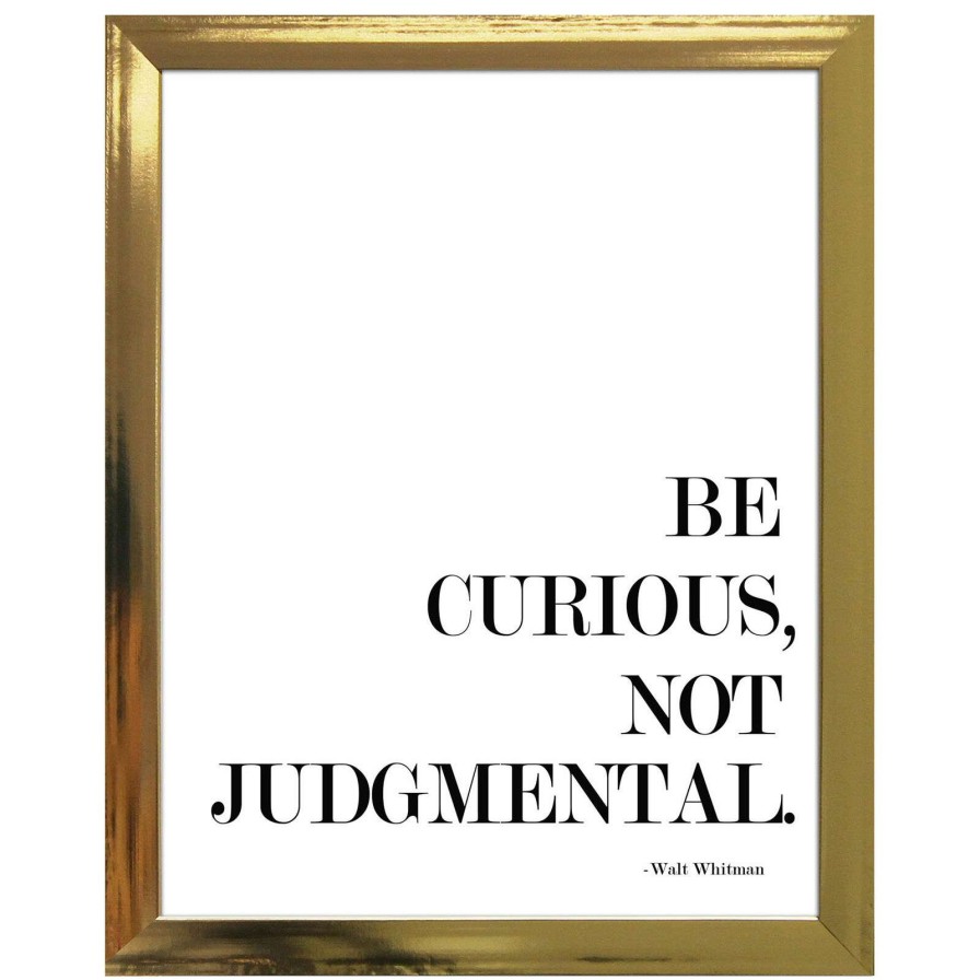 Wall Art * | 9X11 Be Curious Typography Under Glass Art Online Discount