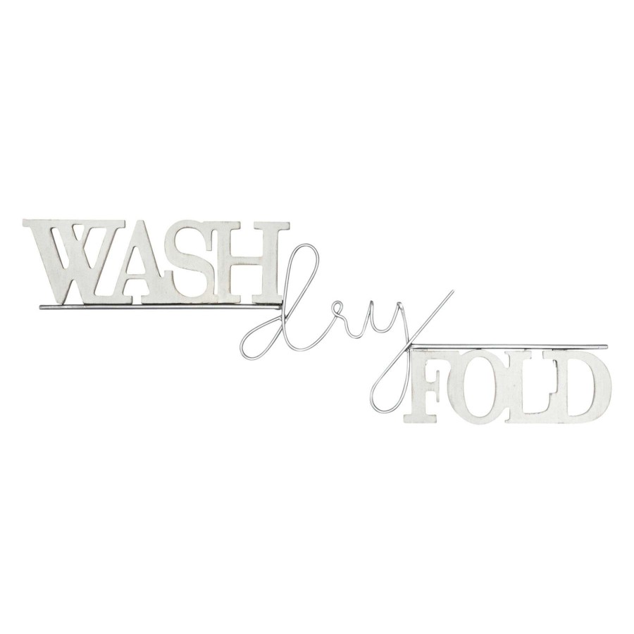 Wall Art * | 20X7 Wash Dry Fold Words Wall Decor Shoping Model