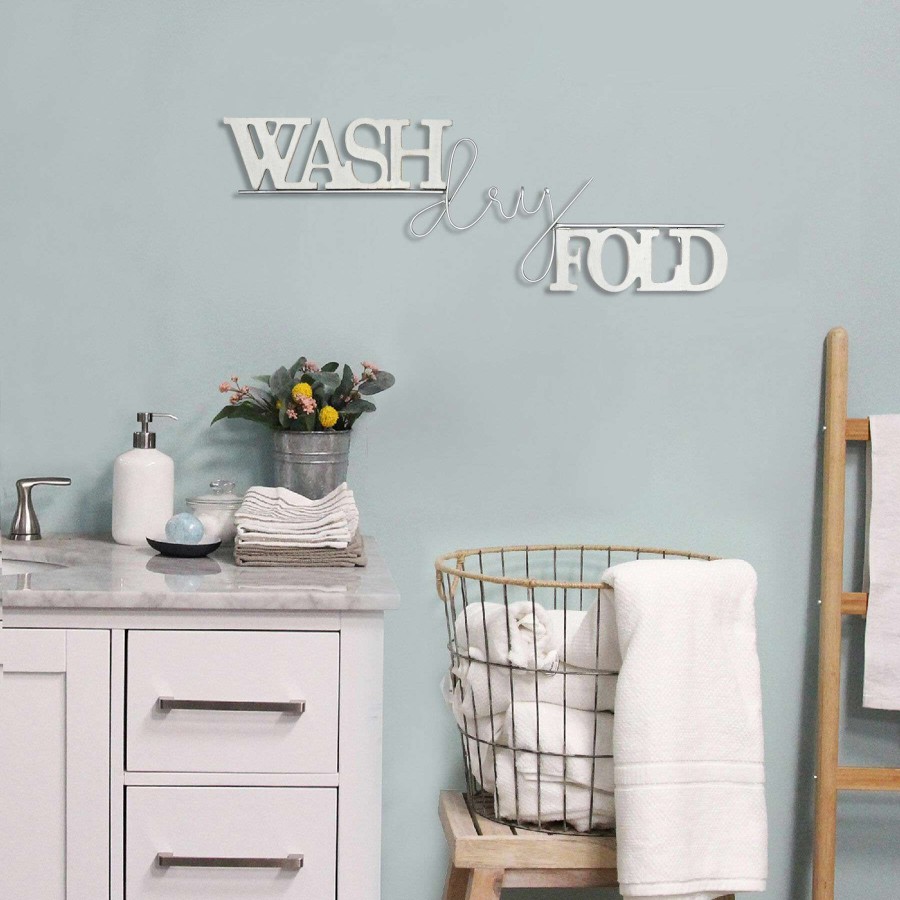 Wall Art * | 20X7 Wash Dry Fold Words Wall Decor Shoping Model