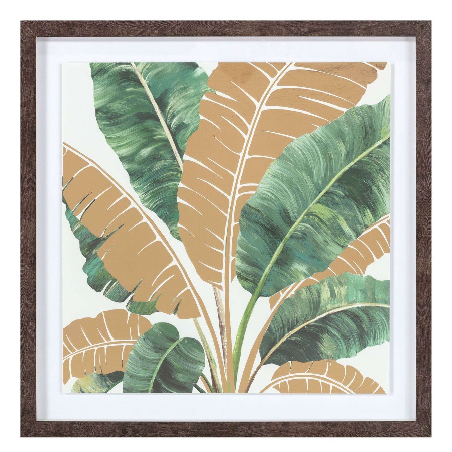 Wall Art * | Framed Leaf Print Under Glass, 20 20 Best Sale