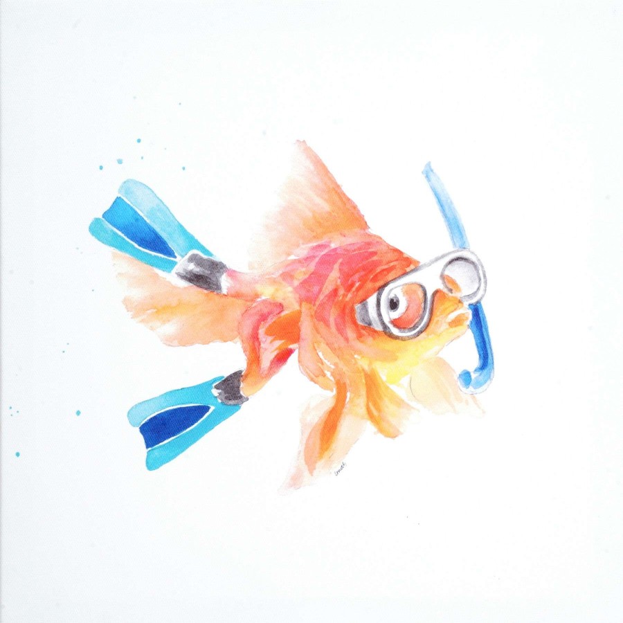 Wall Art * | Snorkeling Fish Canvas Wall Art, 12 Discount Store