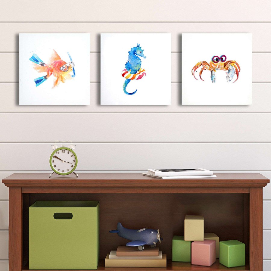 Wall Art * | Snorkeling Fish Canvas Wall Art, 12 Discount Store