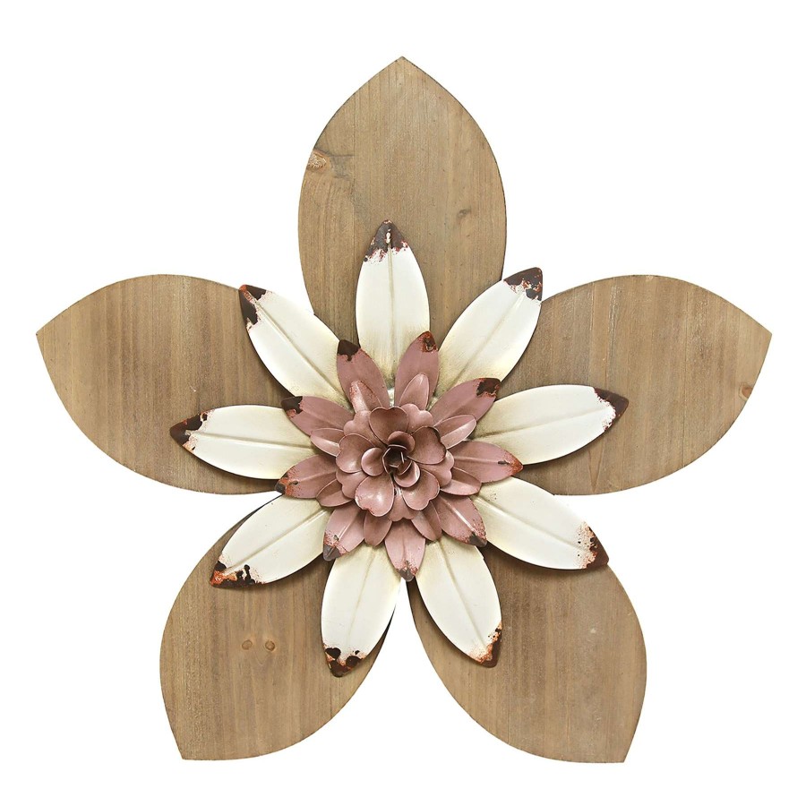 Wall Art * | 15In. Rustic Flower Wall Decor Outlet