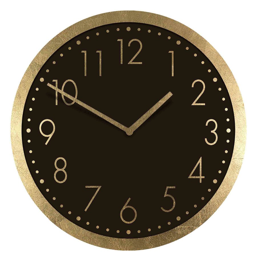 Clocks * | 12X12 Gold Foil Clock Best Sale