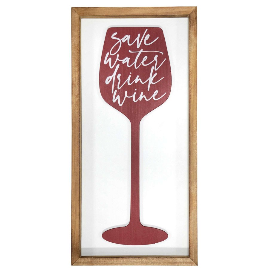 Wall Art * | Save Water Drink Wine Wall Art, 10 20 Limited Edition