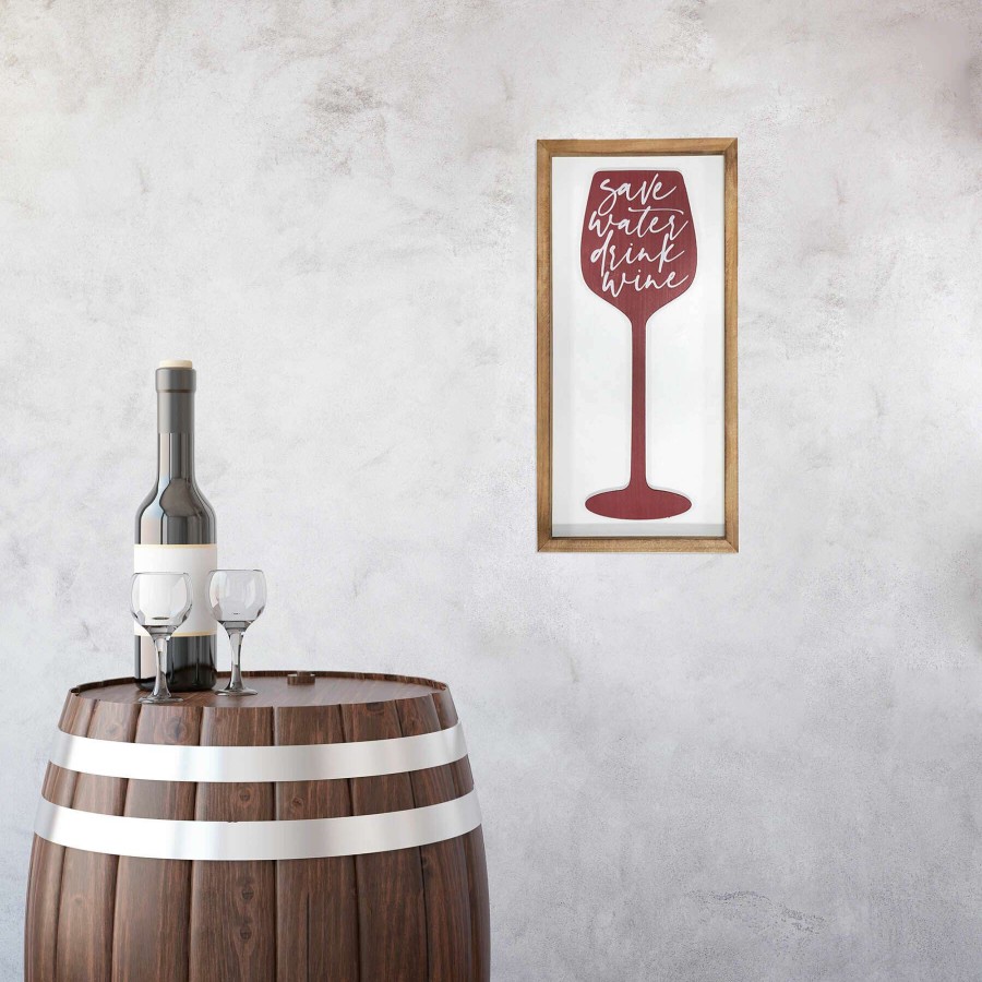 Wall Art * | Save Water Drink Wine Wall Art, 10 20 Limited Edition