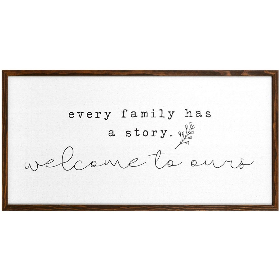 Wall Art * | Honeybloom Family Story Framed Canvas Wall Art, 32 16 Discount Store