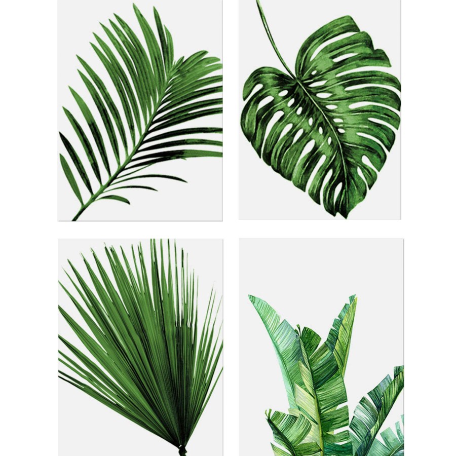 Wall Art * | 4-Piece Leaves Collection Canvas Wall Art, 8 10 Limited Edition