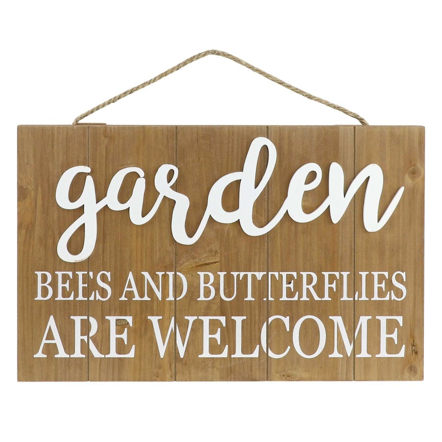 Wall Art * | Garden Welcome Wall Sign, 16 Discount Store