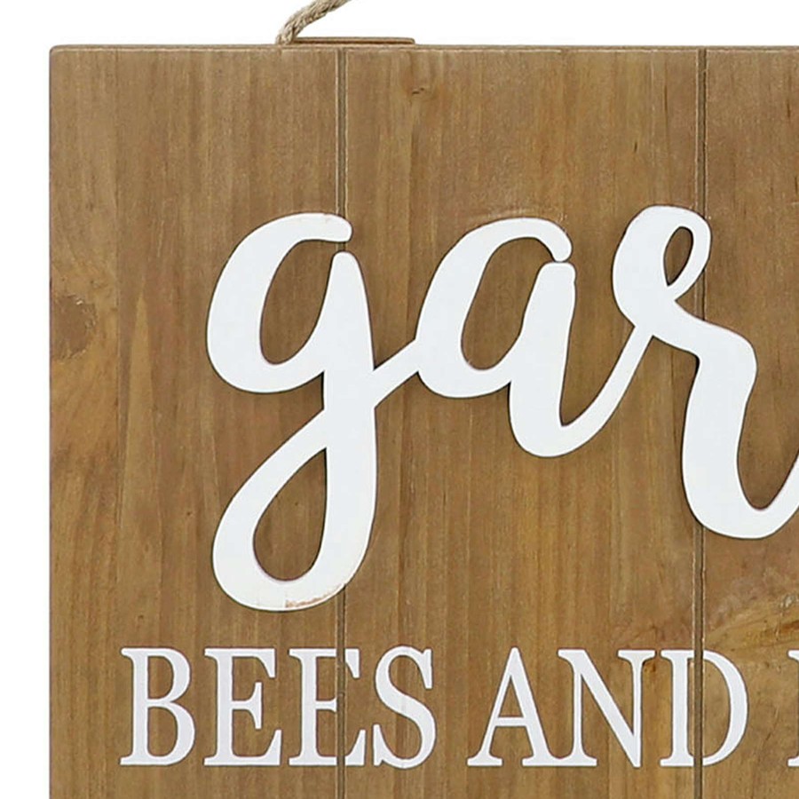 Wall Art * | Garden Welcome Wall Sign, 16 Discount Store