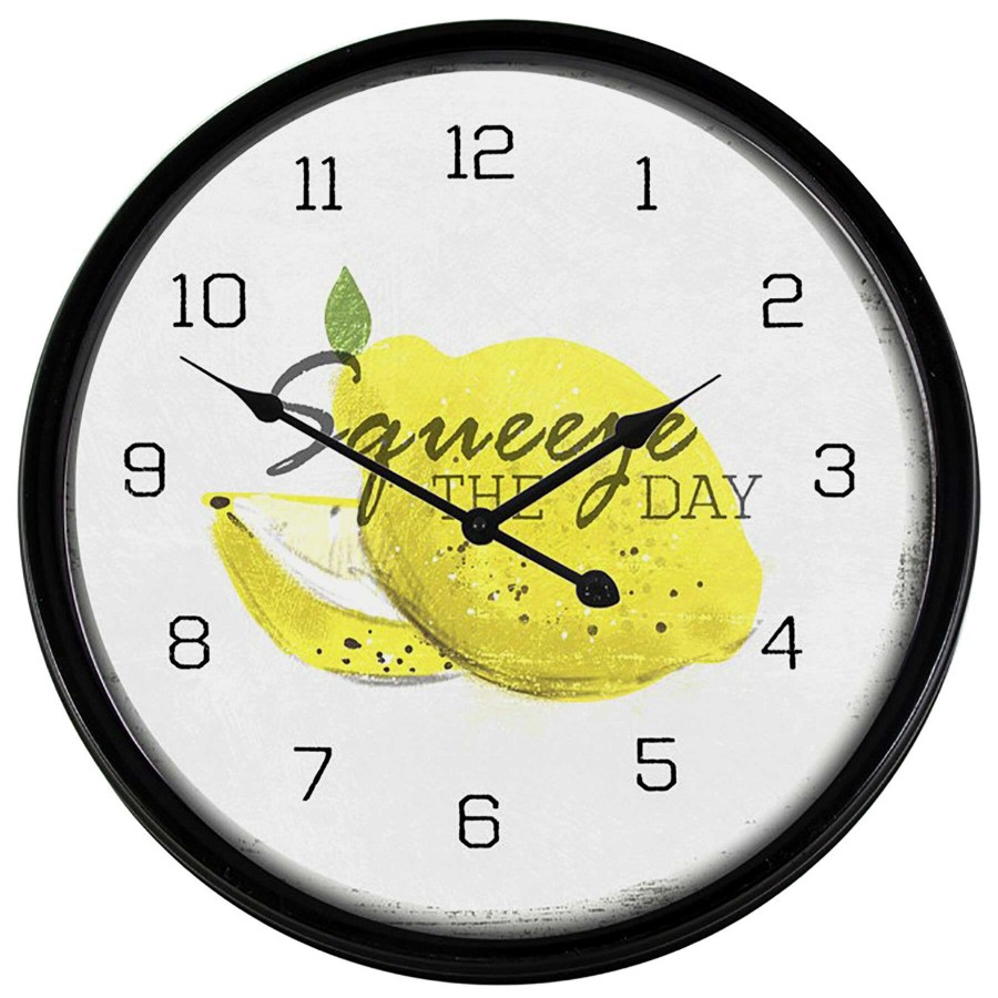 Clocks * | 12X12 Squeeze The Day Wall Clock Unique Style