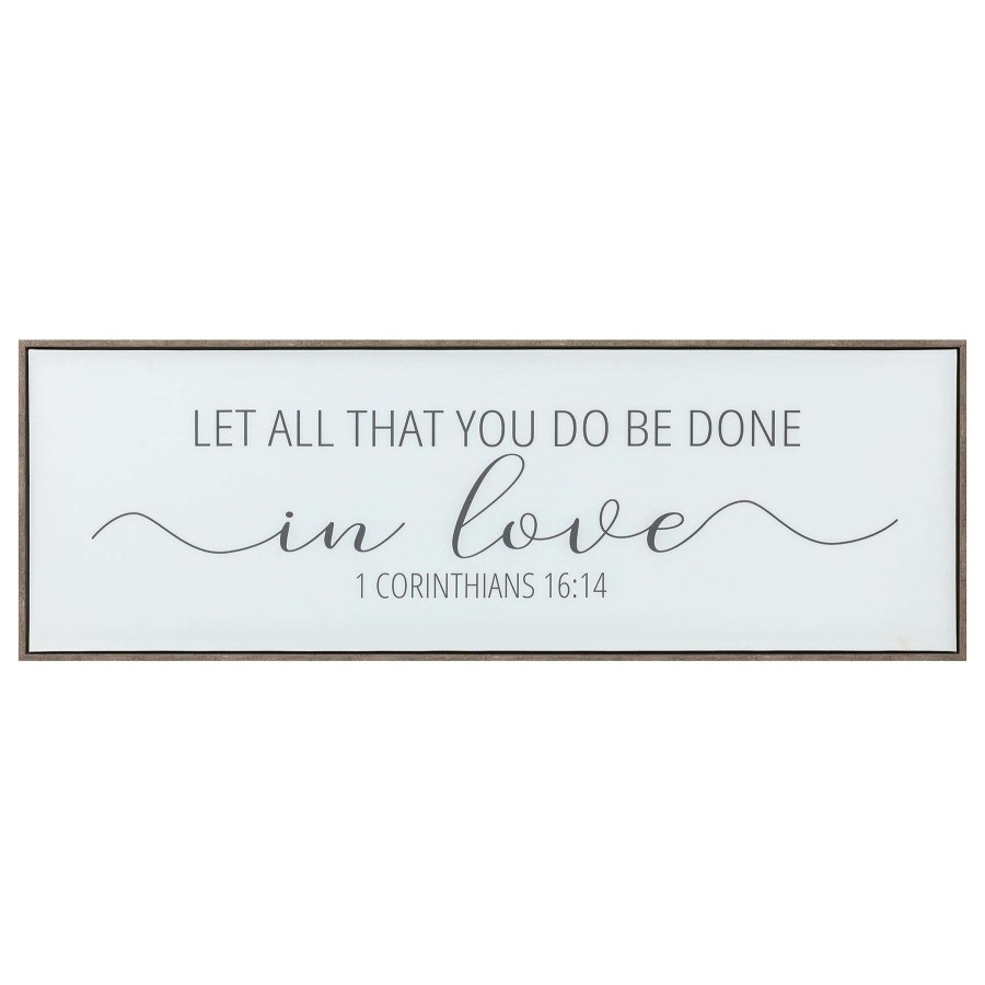 Wall Art * | In Love Framed Canvas Wall Sign, 36 12 High Quality