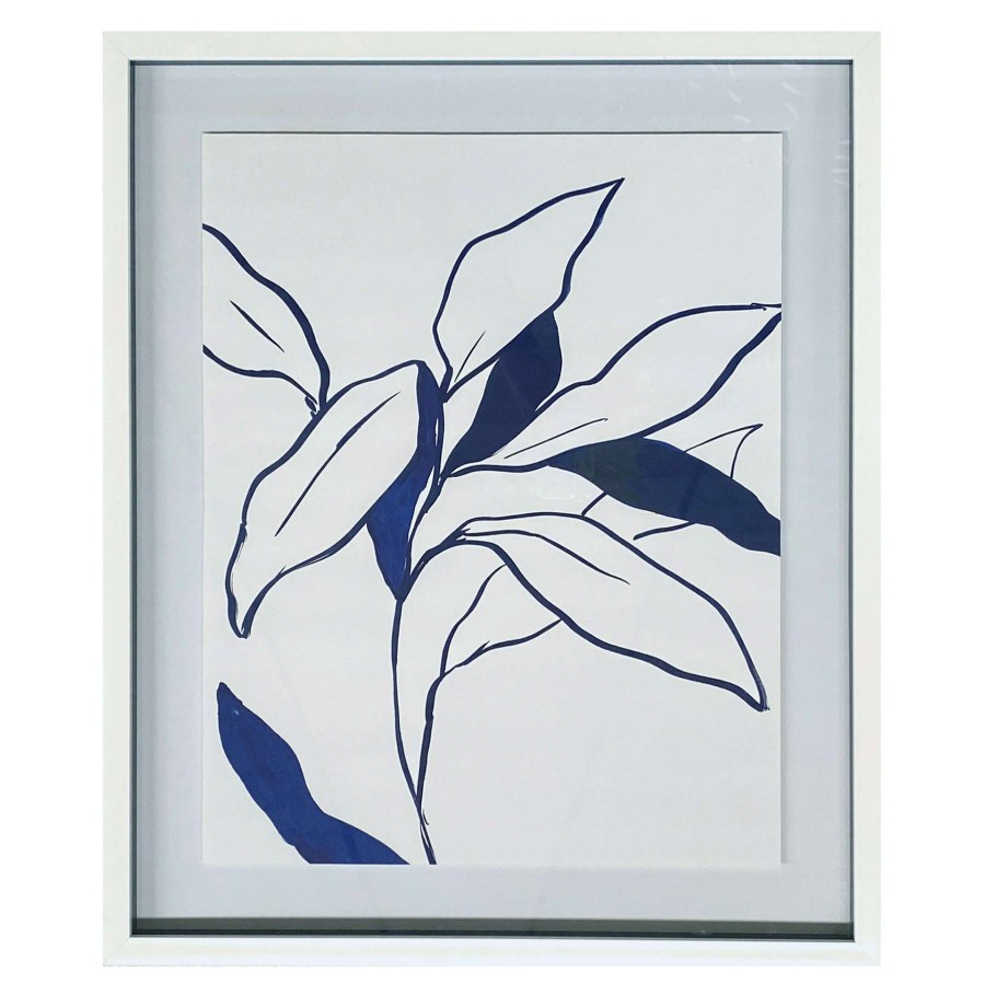 Wall Art * | Tracey Boyd Glass Framed Lily Print Wall Art, 21 25 Best Quality