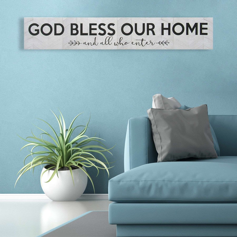 Wall Art * | God Bless Our Home Canvas Wall Art, 36 6 Unique Style