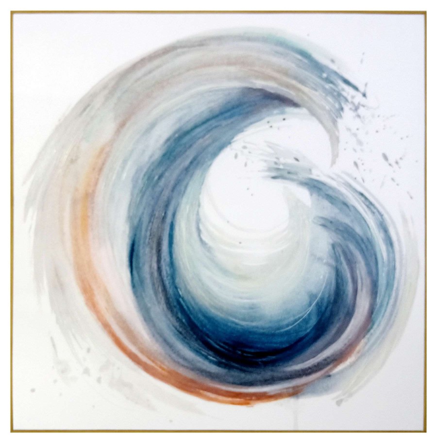 Wall Art * | Tracey Boyd Swirl Embellished Framed Canvas Wall Art, 41 Half Price