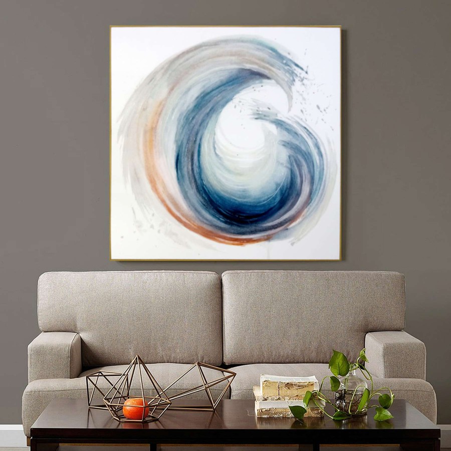 Wall Art * | Tracey Boyd Swirl Embellished Framed Canvas Wall Art, 41 Half Price