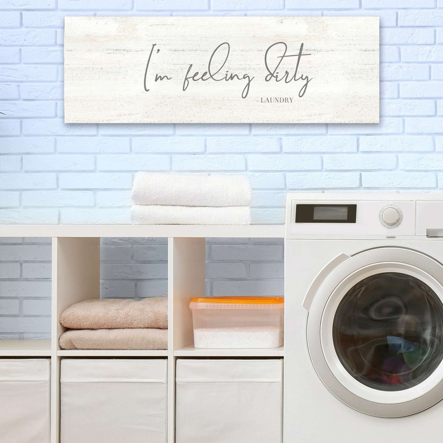 Wall Art * | Laundry Room Humor Panel Canvas Wall Art, 36 12 Exclusive Design