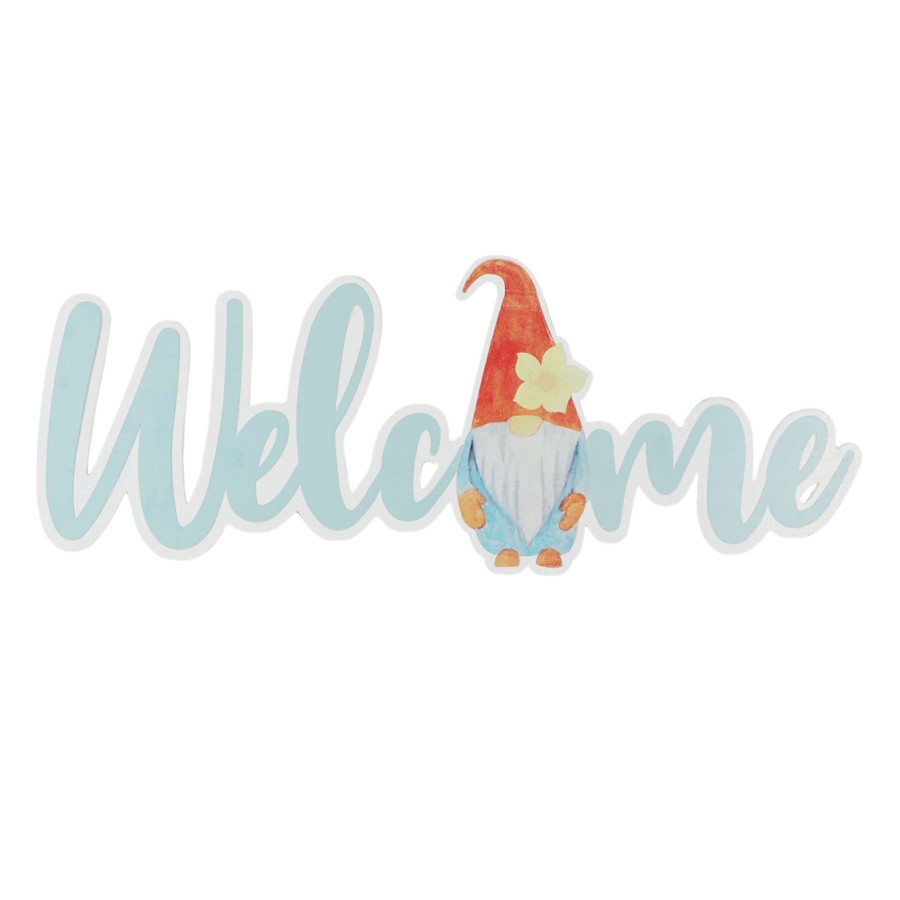 Wall Art * | Welcome Gnome Wall Sign New Arrivals