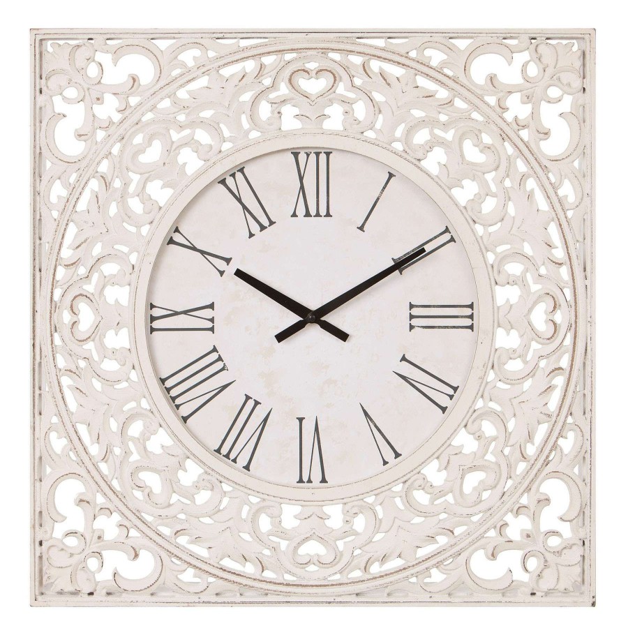 Clocks * | 24X24 Ornate Square Clock Discounts Online