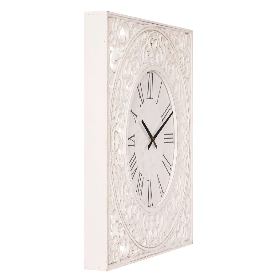 Clocks * | 24X24 Ornate Square Clock Discounts Online