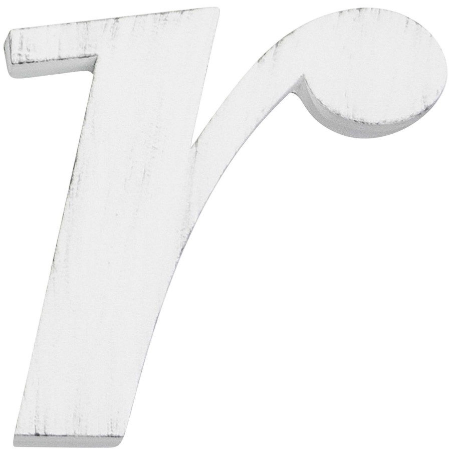 Wall Art * | 6 In White Washmonogram Glamor Model