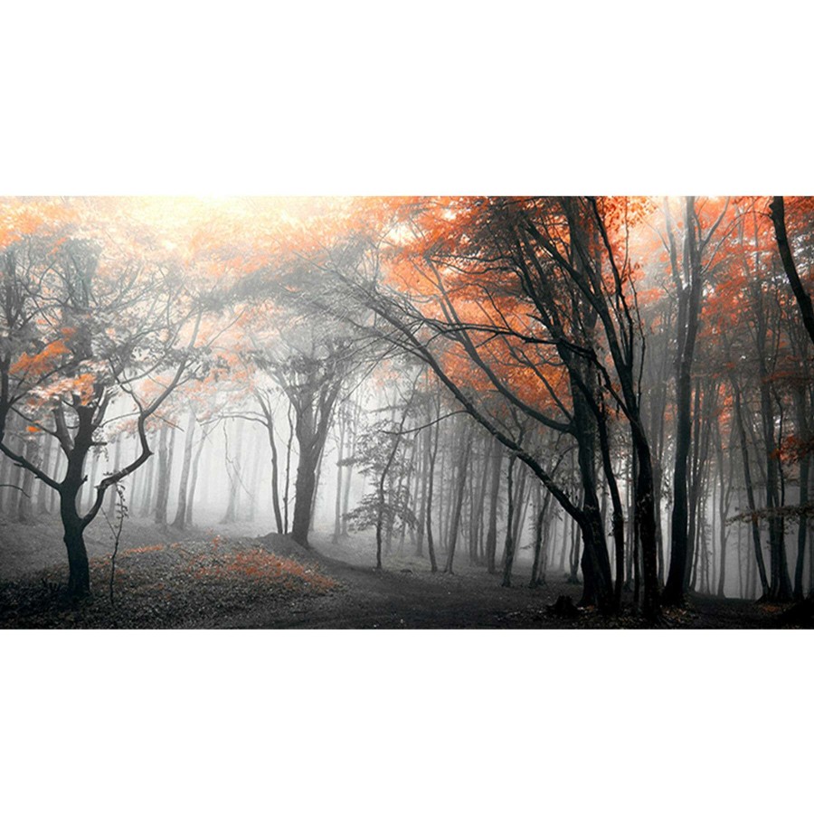 Wall Art * | Autumn Woods Canvas Wall Art, 60 36 Top Sell