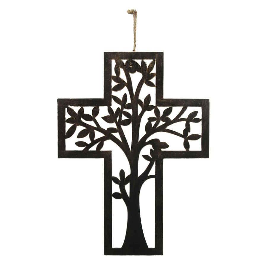 Wall Art * | Metal Tree Cross Decor, 18 Best Sale