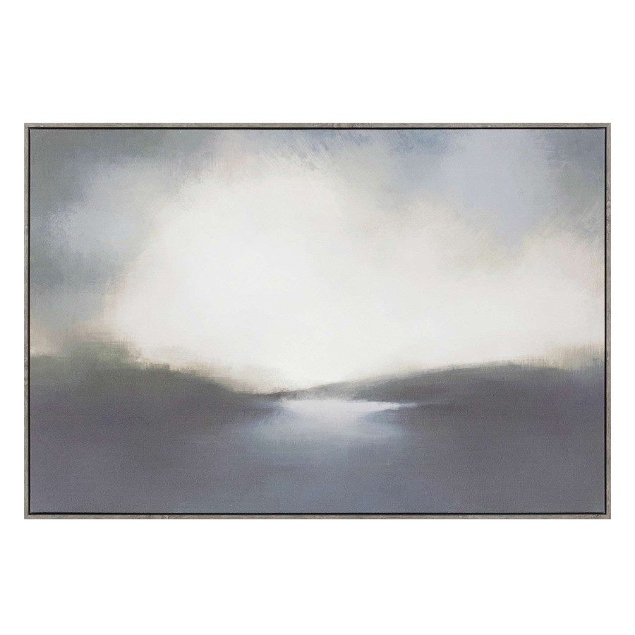 Wall Art * | Ty Pennington 36X24 Framed Muted Sky Canvas Excellent Quality