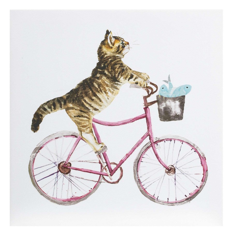 Wall Art * | Cat On A Bicycle Canvas Wall Art, 12 Store