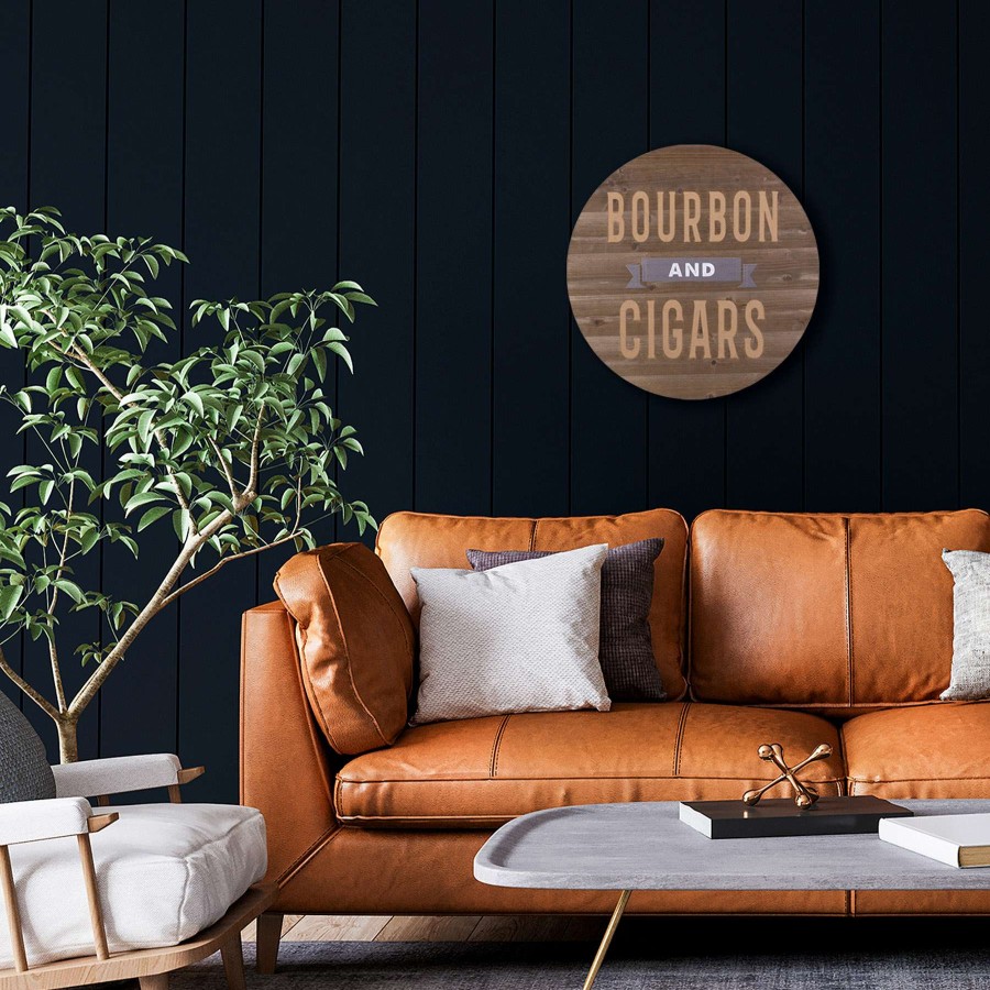 Wall Art * | 24X24 Bourbon Cigars Wall Art Exclusive Design