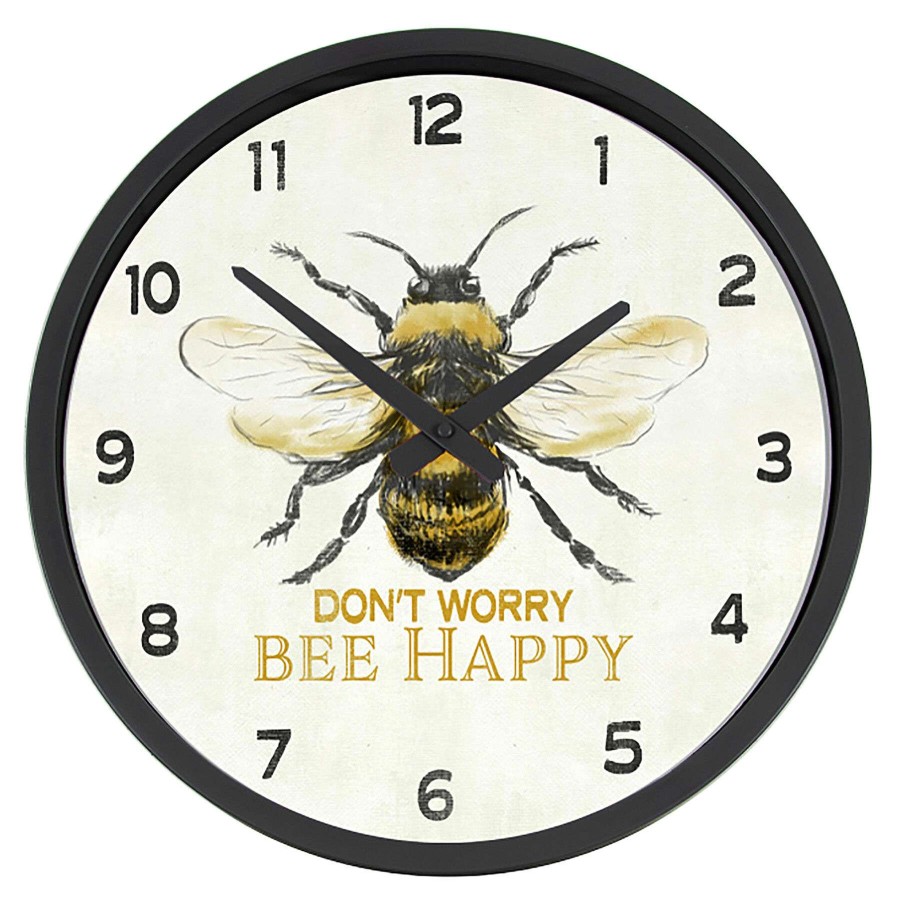 Clocks * | Don'T Worry Bee Happy Wall Clock, 12 Special Design