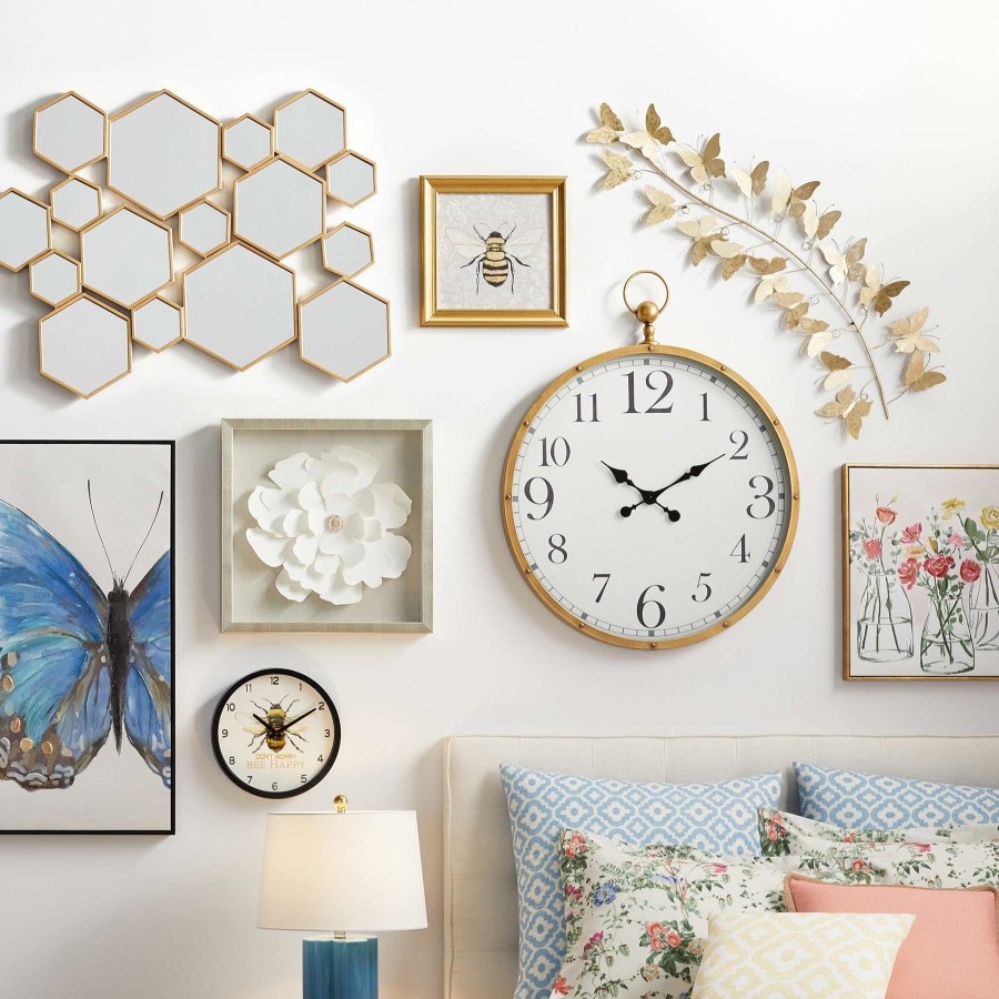 Clocks * | Don'T Worry Bee Happy Wall Clock, 12 Special Design