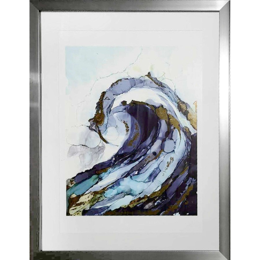 Wall Art * | 27X39 Liquid Wave 1 Framed/Glass Art Best Quality