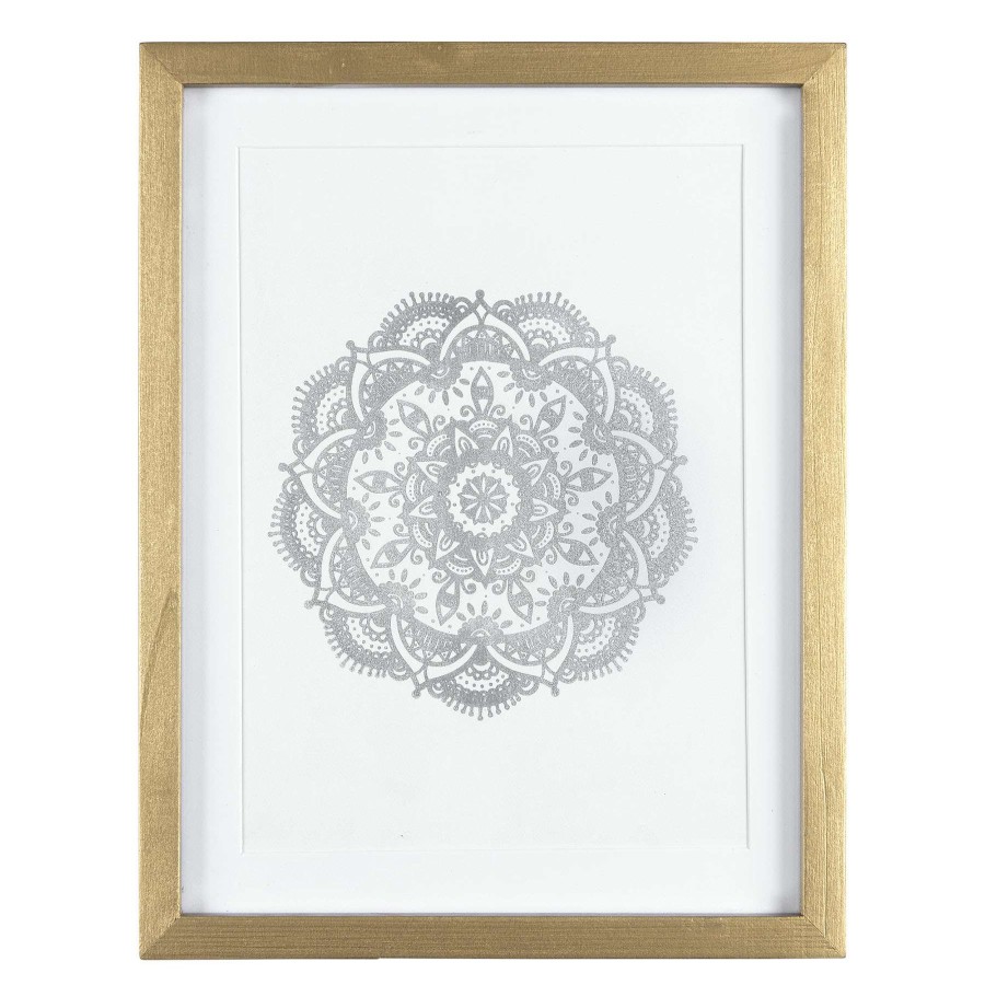 Wall Art * | Glass Framed Mandala Print Wall Art, 11 14 Best Quality