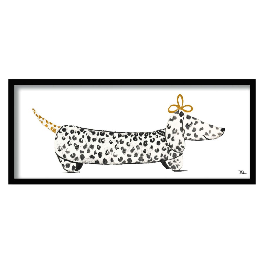 Wall Art * | Framed Fashion Puppy Wall Art, 21 9 Original Model