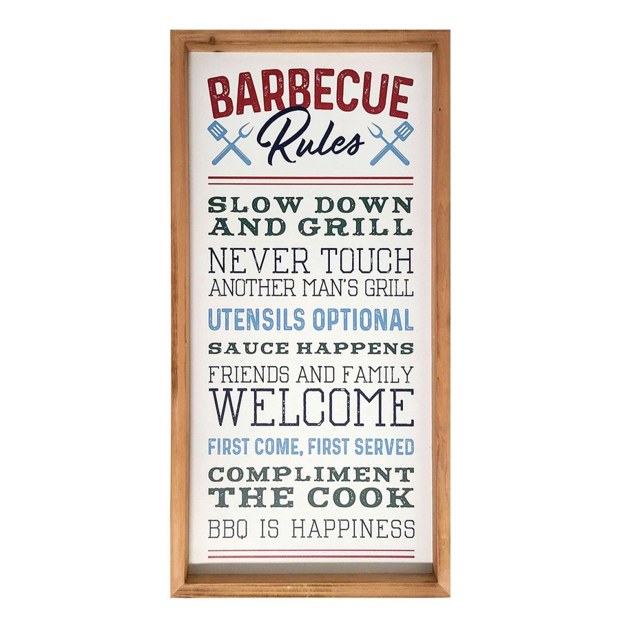 Wall Art * | 12X24 Bbq Rules Discounts Online