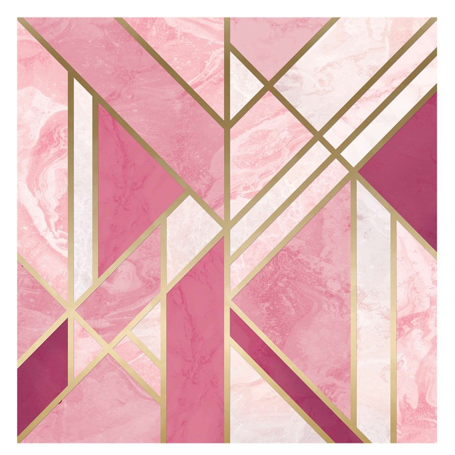 Wall Art * | 48X48 Pink Geometric Wall Tapestry Hot Sell