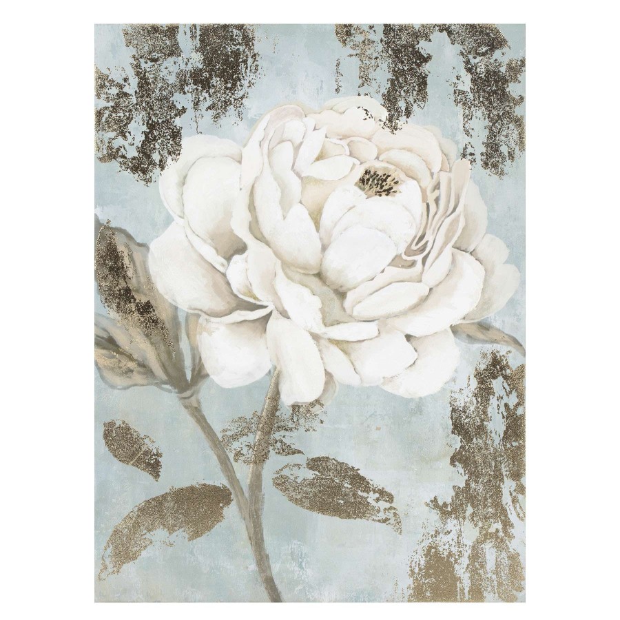 Wall Art * | Grace Mitchell Embellished Floral Canvas Wall Art, 18 24 Clearance