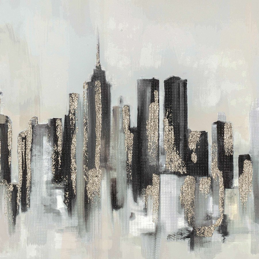 Wall Art * | 24X35 Embellished Cityscape Canvas Online Discount