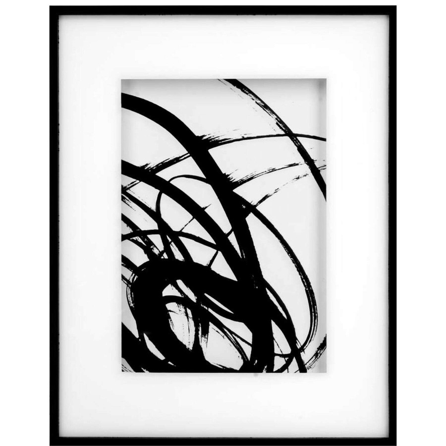 Wall Art * | Glass Framed Line Meets Curves Wall Art, 16 20 Hot Sell