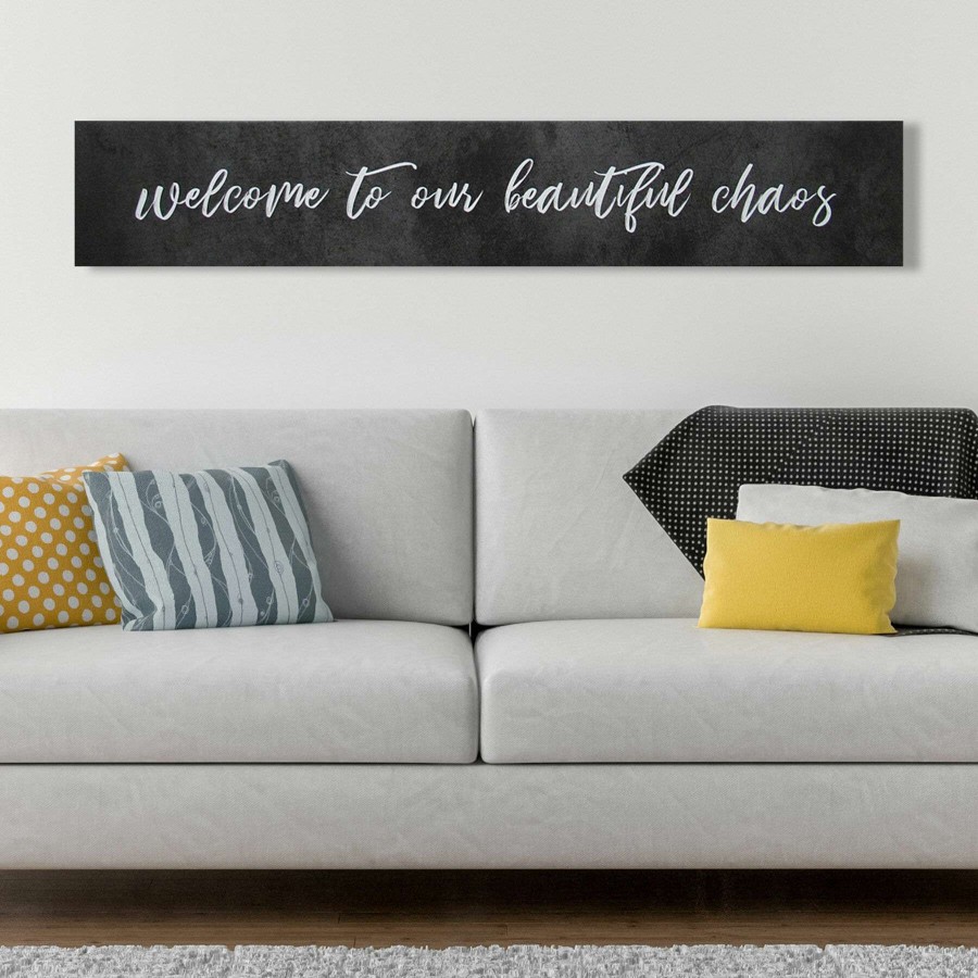 Wall Art * | Welcome To Our Beautiful Chaos Canvas Wall Art, 36 6 Nice Style