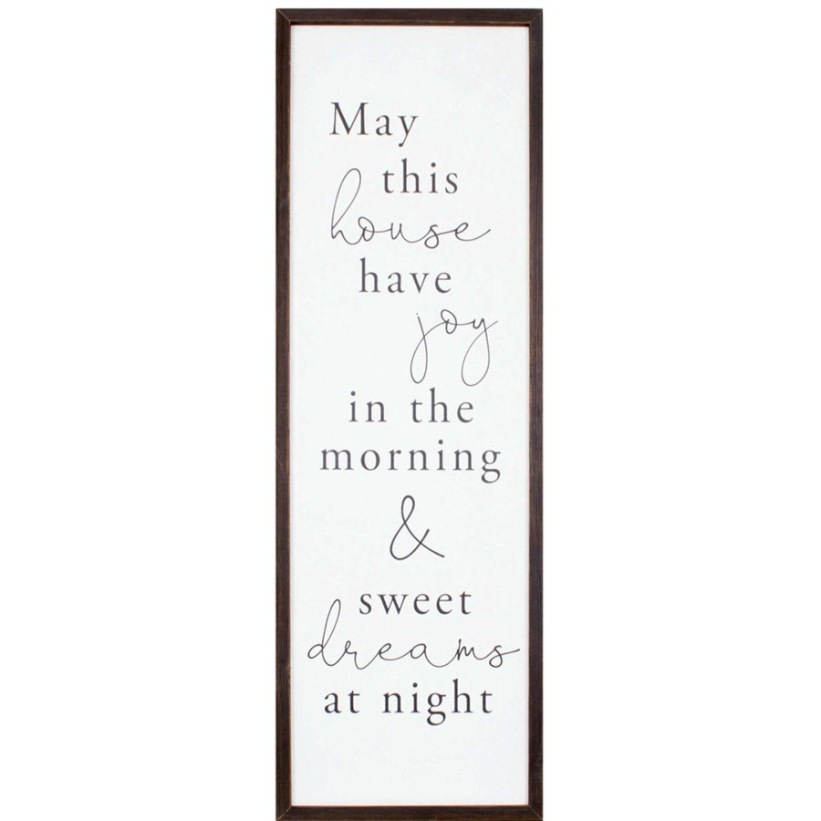 Wall Art * | 36X12 Joy In The Morning Sweet Dreams At Night Canvas Wall Art Special Design