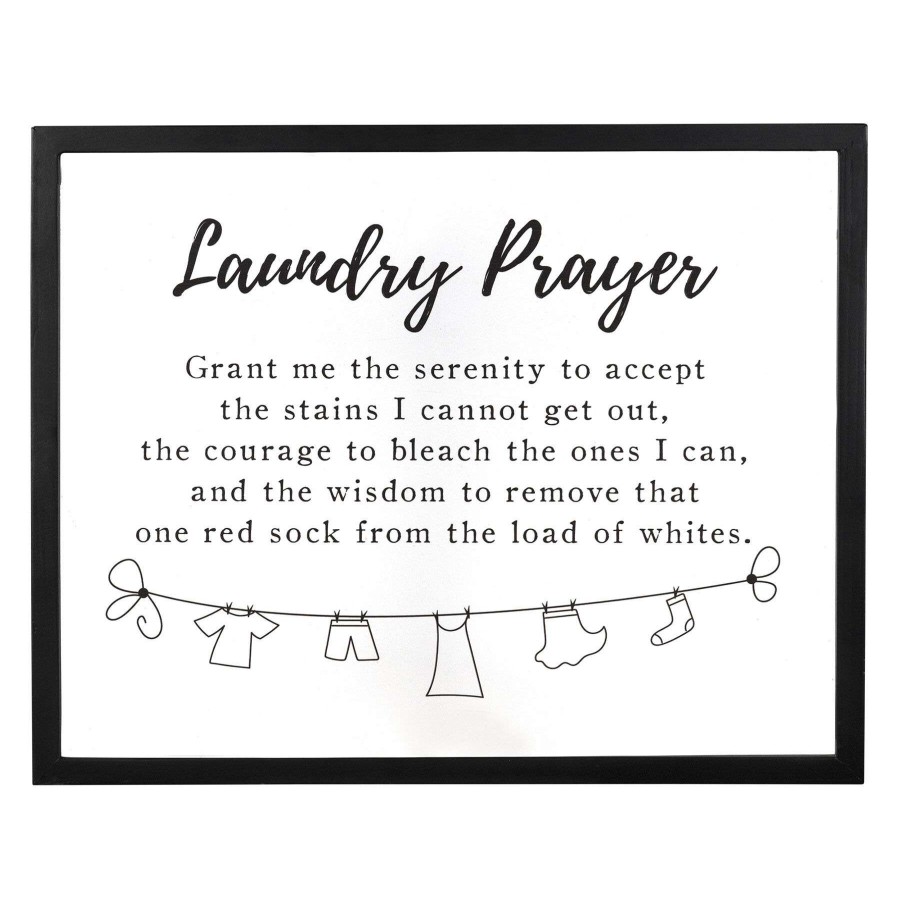 Wall Art * | 16X20 Laundry Prayer Framed Glass Wall Art Unique Style